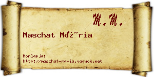 Maschat Mária névjegykártya